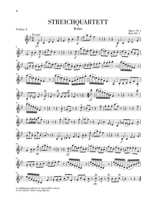 String Quartets, Volume I (Early String Quartets) - Haydn/Greiner/Feder - String Quartets - Parts Set