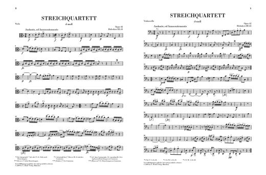 String Quartets, Vol. VI, Op.42 and Op.50 (Prussian Quartets) - Haydn/Webster - String Quartet - Parts Set