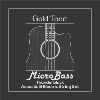 Gold Tone - MBS-BL MicroBass Thunderblack Rubber/Polymer String Set