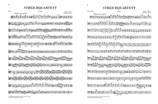 String Quartets, Vol. X Op. 76 (Erdody Quartets) - Haydn/Walter - String Quartets - Parts Set