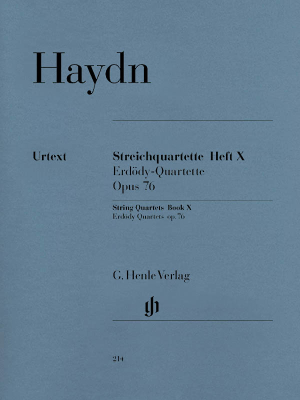 G. Henle Verlag - String Quartets, Vol. X Op. 76 (Erdody Quartets) - Haydn/Walter - String Quartets - Parts Set