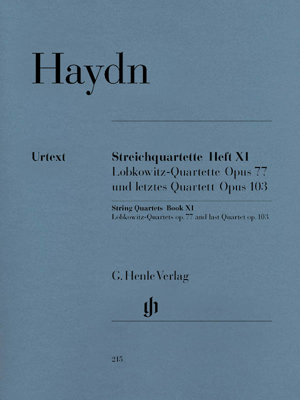 String Quartets, Volume XI Op. 77 and Op. 103 - Haydn/Walter - String Quartets - Parts Set