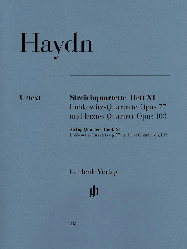 String Quartets, Volume XI Op. 77 and Op. 103 - Haydn/Walter - String Quartets - Parts Set