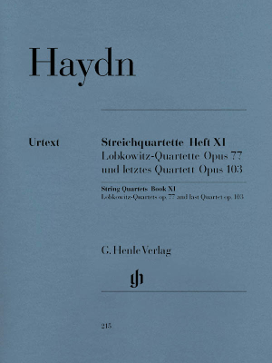 G. Henle Verlag - String Quartets, Vol. XI Op. 77 and Op. 103 - Haydn/Walter - String Quartets - Parts Set