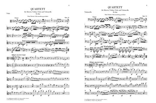 Piano Quartets - Beethoven/Kross - Violin/Viola/Cello/Piano - Score/Parts