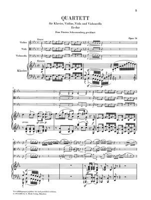 Piano Quartets - Beethoven/Kross - Violin/Viola/Cello/Piano - Score/Parts