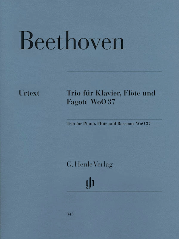 Trio G major WoO 37 for Piano, Flute and Bassoon - Beethoven/Klugmann - Piano Trio - Score/Parts