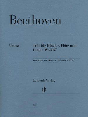G. Henle Verlag - Trio G major WoO37 for Piano, Flute and Bassoon Beethoven, Klugmann Trio pour piano Partition de chef et partitions individuelles