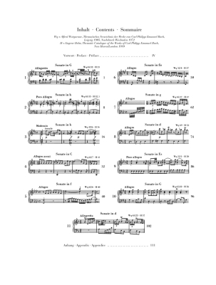 Selected Piano Sonatas, Volume I -  C.P.E. Bach/Berg - Piano - Book