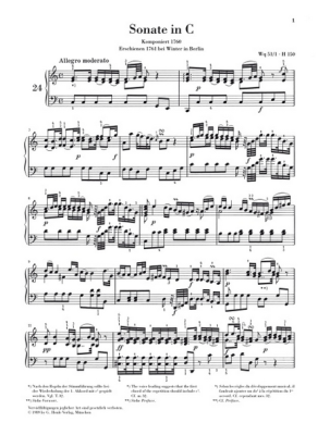 Selected Piano Sonatas, Volume III - C.P.E. Bach/Berg - Piano - Book
