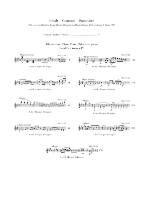 Piano Trios, Volume IV - Haydn/Becker-Glauch - Violin/Cello/Piano - Score/Parts