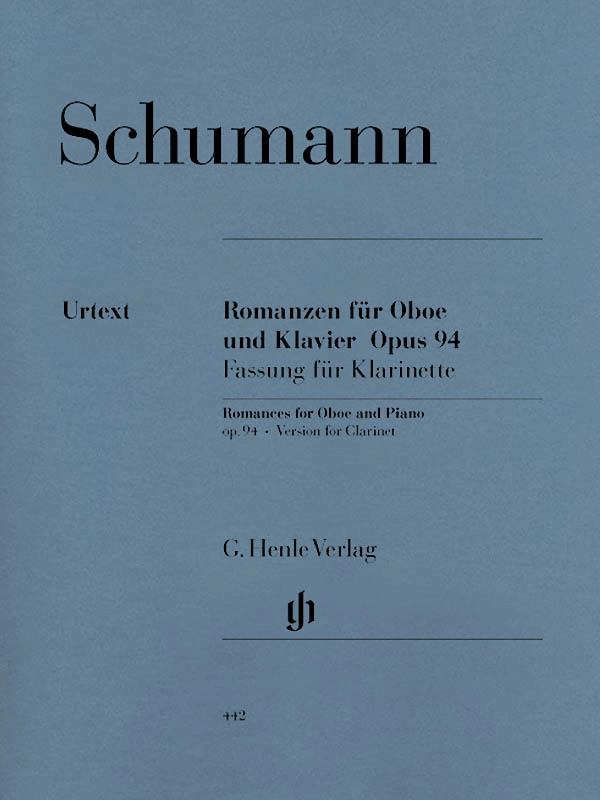 Three Romances op. 94 - Schumann /Meerwein - Clarinet/Piano - Book