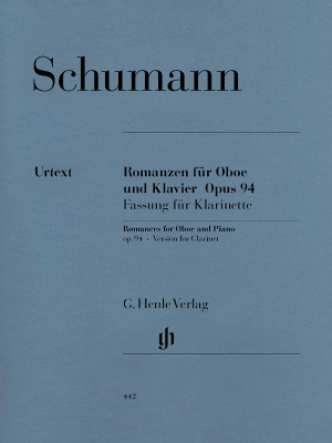 G. Henle Verlag - Three Romances op. 94 - Schumann /Meerwein - Clarinet/Piano - Book