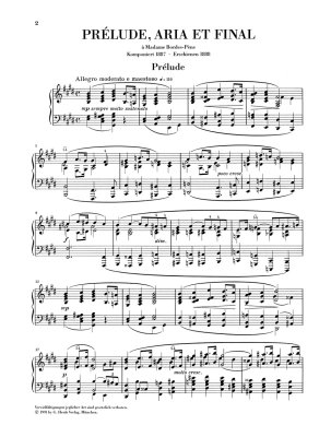 Prelude, Aria et Final - Franck/Heinemann - Piano - Sheet Music