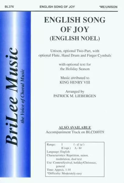 English Song Of Joy (English Noel)