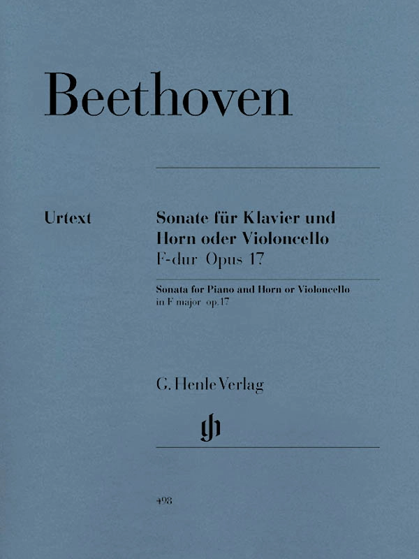 Sonata for Piano and Horn or Violoncello, F major op. 17 - Beethoven/Raab - Horn or Cello/Piano - Book