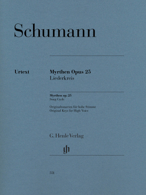G. Henle Verlag - Myrthen, Op. 25, Song Cycle - Schumann/Ozawa - High Voice/Piano - Book