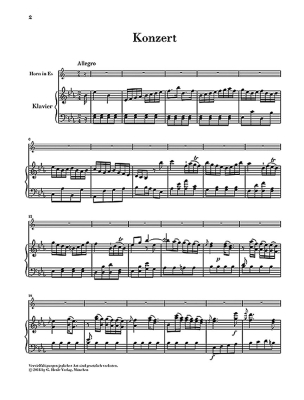 Concerto for Horn (Trumpet) and Strings E flat major - Neruda/Rahmer - Horn (Trumpet)/Piano Reduction - Sheet Music