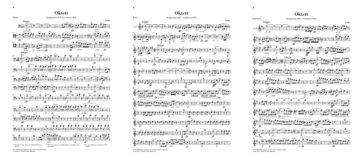 Octet in F Major D 803 - Schubert/Jost - Clarinet/Bassoon/Horn/2 Violins/Viola/Cello/Double Bass - Parts Set