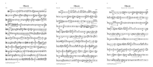 Octet in F Major D 803 - Schubert/Jost - Clarinet/Bassoon/Horn/2 Violins/Viola/Cello/Double Bass - Parts Set