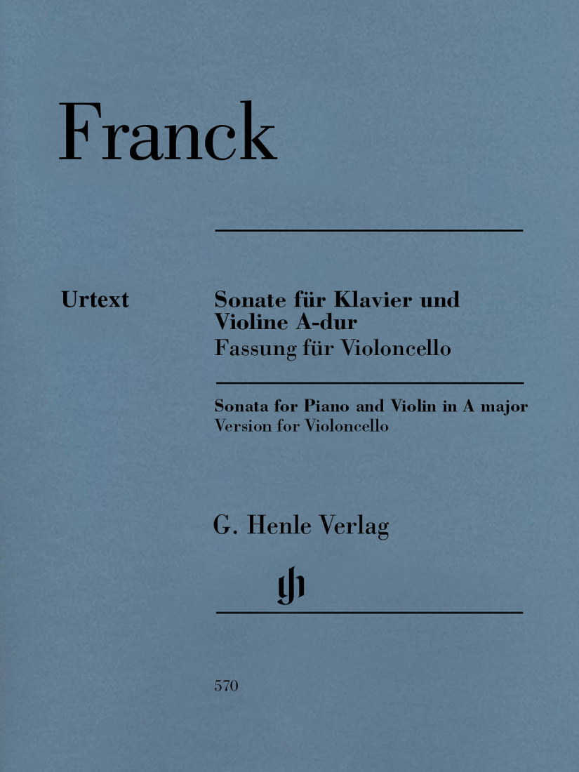 Sonata for Piano and Violin in A major (Version For Violoncello) - Franck/Delsart/Jost - Cello/Piano - Book