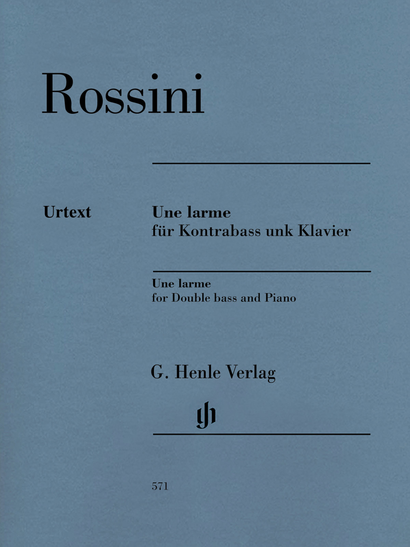 Une Larme - Rossini/Glockler - Double Bass/Piano - Sheet Music
