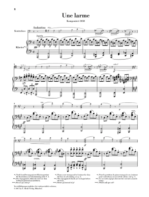 Une Larme - Rossini/Glockler - Double Bass/Piano - Sheet Music