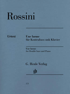 G. Henle Verlag - Une Larme - Rossini/Glockler - Double Bass/Piano - Sheet Music