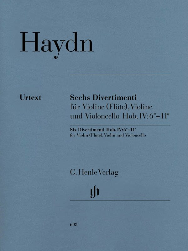 6 Divertimenti Hob.IV:6-11 - Haydn/Friesenhagen - String Trio - Score/Parts