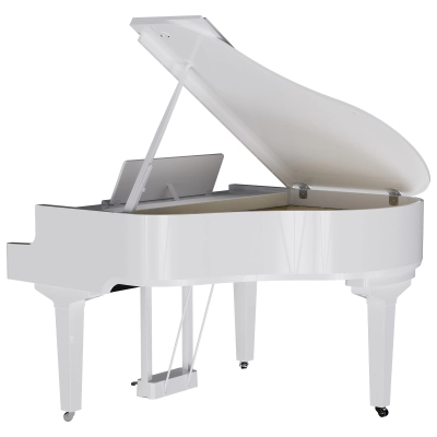 GP-9M Digital Grand Piano with Moving Keys - Polished White