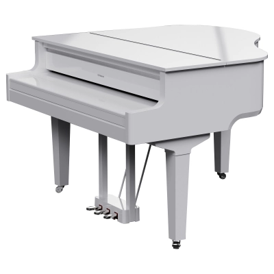 GP-9M Digital Grand Piano with Moving Keys - Polished White