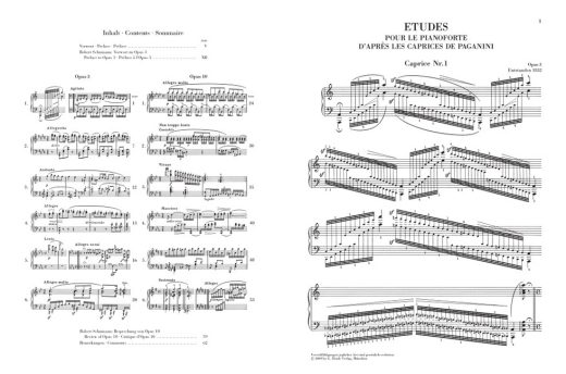 Paganini Studies, Op. 3 and Op. 10 - Schumann/Boetticher - Piano - Book