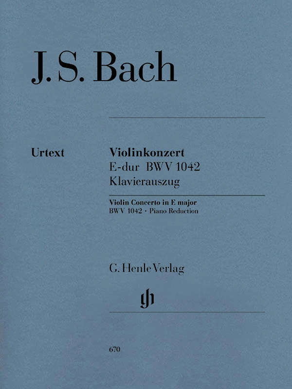 Violin Concerto E major BWV 1042 - Bach/Eppstein - Violin/Piano Reduction - Book