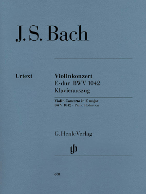 G. Henle Verlag - Violin Concerto E major BWV 1042 - Bach/Eppstein - Violin/Piano Reduction - Book