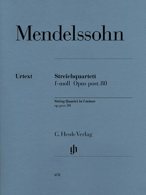 String Quartet f minor op. post. 80 - Mendelssohn/Herttrich - String Quartet - Parts Set