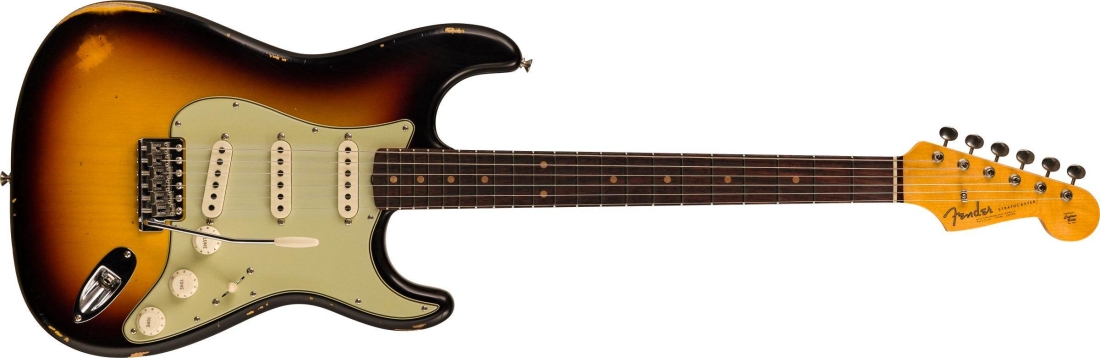 Late 1962 Stratocaster Relic with Closet Classic Hardware, Rosewood Fingerboard - 3-Colour Sunburst