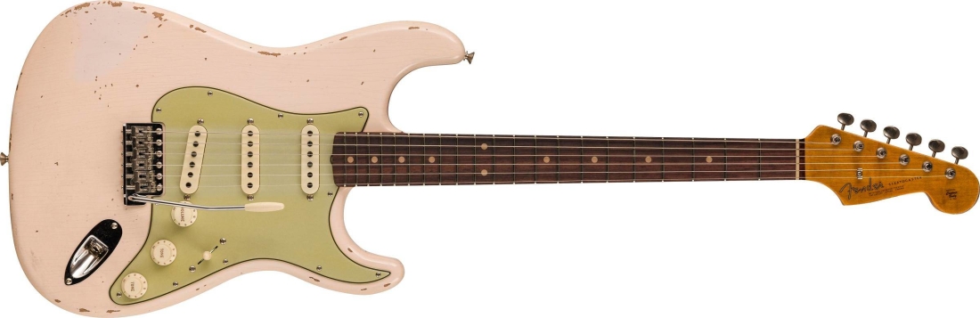 Late 1962 Stratocaster Relic with Closet Classic Hardware, Rosewood Fingerboard - Super Faded Aged Shell Pink