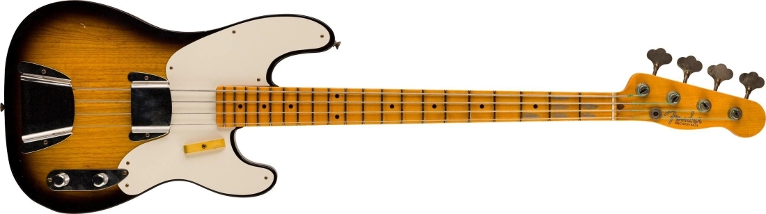 1953 Precision Bass Journeyman Relic, 1-Piece Quartersawn Maple Neck - Aged 2-Colour Sunburst