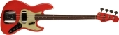 Fender Custom Shop - Jazz Bass\u00a01963 Journeyman Relic (fini vieilli Fiesta Red, touche en palissandre)