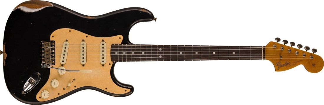 Limited Edition Roasted \'\'Big Head\'\' Stratocaster Relic, Rosewood Fingerboard - Aged Black