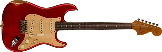 Fender Custom Shop - Stratocaster Relic Big Head torrfie en srie limite, touche en palissandre (fini Aged Candy Apple Red)