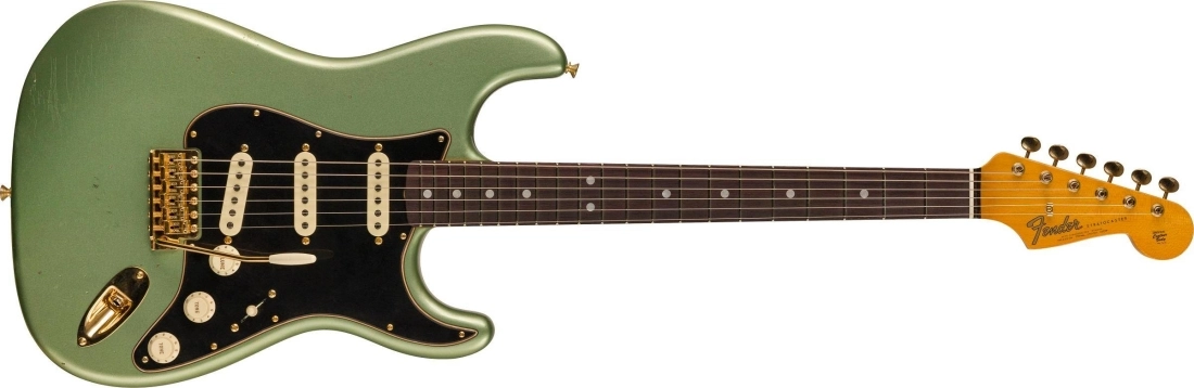 Limited Edition 1965 Dual-Mag Stratocaster Journeyman Relic with Closet Classic Hardware, Rosewood Fingerboard - Aged Sage Green Metallic
