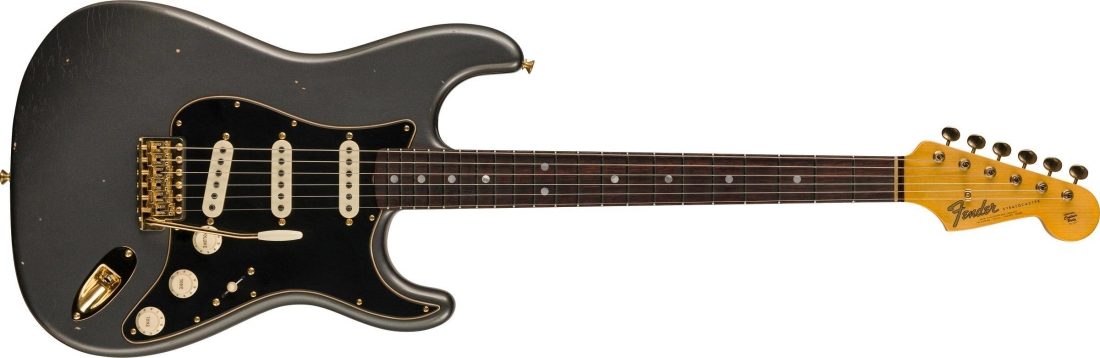 Limited Edition 1965 Dual-Mag Stratocaster Journeyman Relic with Closet Classic Hardware, Rosewood Fingerboard - Faded Aged Charcoal Frost Metallic