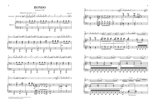 Rondo g minor op. 94 - Dvorak/Pospisil - Cello/Piano - Sheet Music