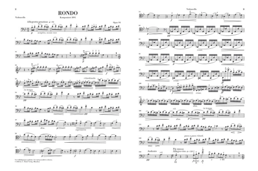 Rondo g minor op. 94 - Dvorak/Pospisil - Cello/Piano - Sheet Music