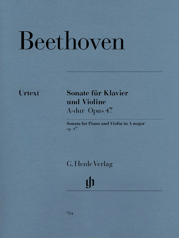 Violin Sonata A major op. 47 (Kreutzer-Sonata) - Beethoven/Brandenburg - Violin/Piano - Book