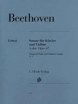 G. Henle Verlag - Violin Sonata A major op. 47 (Kreutzer-Sonata) - Beethoven/Brandenburg - Violin/Piano - Book
