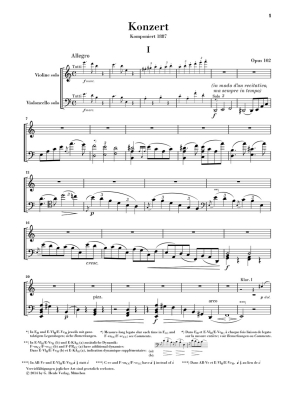 Double Concerto a minor op. 102 - Brahms/Struck - Violin/Cello/Piano - Score/Parts