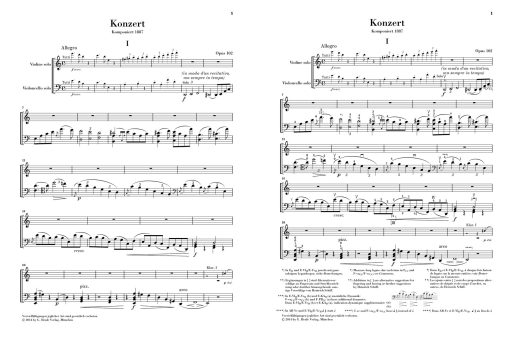 Double Concerto a minor op. 102 - Brahms/Struck - Violin/Cello/Piano - Score/Parts