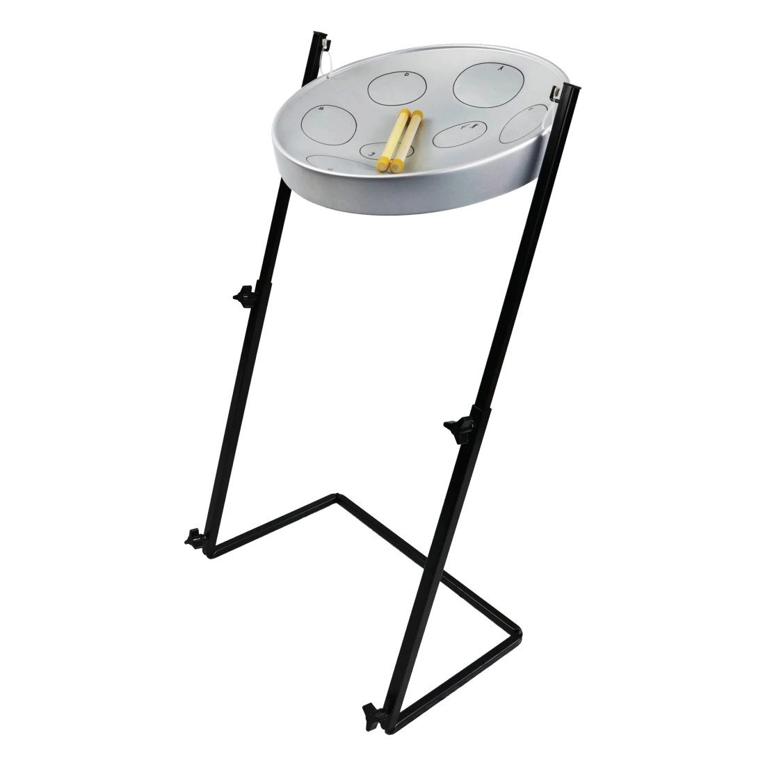 Jumbie Jam Steel Drum Kit with Z-Floor Stand - Silver